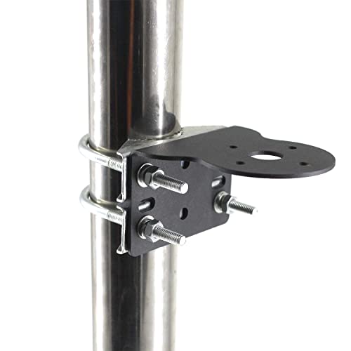 BGTLGIO Antenna Mast Clamp with U-Bolts for Ham UHF VHF CB Cellular Trucker, Mount Bracket for N Female Type Connector, Outdoor/Attic Antenna Mounting Holder (Black) - Image 5