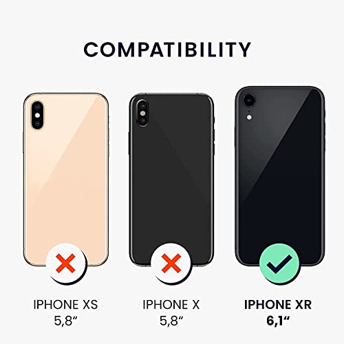 VONZEE® Case Compatible with iPhone XR (6.1 inch), Non Moving Glitter Cover for Girls & Women Soft TPU Shockproof Anti Scratch Drop Protection Cover (Black) - Image 2