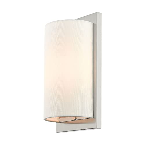 Livex Lighting 50860-91 Meridian 1-Light Wall Sconce, Brushed Nickel - Image 4