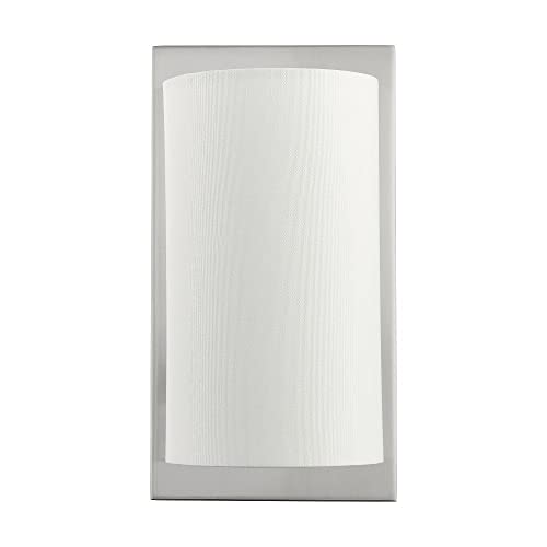 Livex Lighting 50860-91 Meridian 1-Light Wall Sconce, Brushed Nickel - Image 2