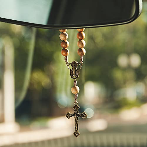 Intercession Car Rearview Mirror Rosary (Lady of Grace) - Image 4