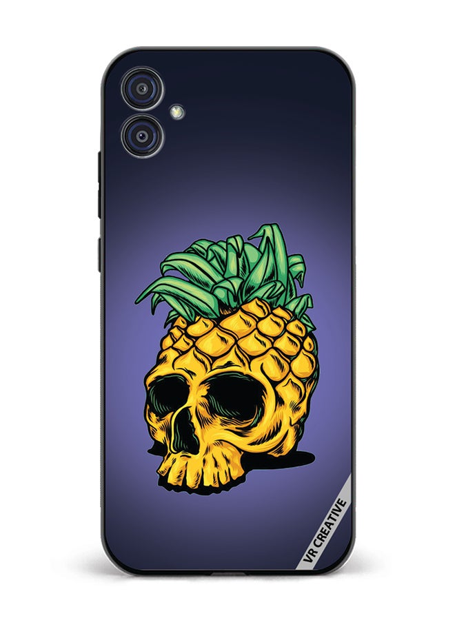 VR CREATIVE Protective Case Cover For Samsung Galaxy M04/F04 Pineapple Skull Design Multicolour - Image 1