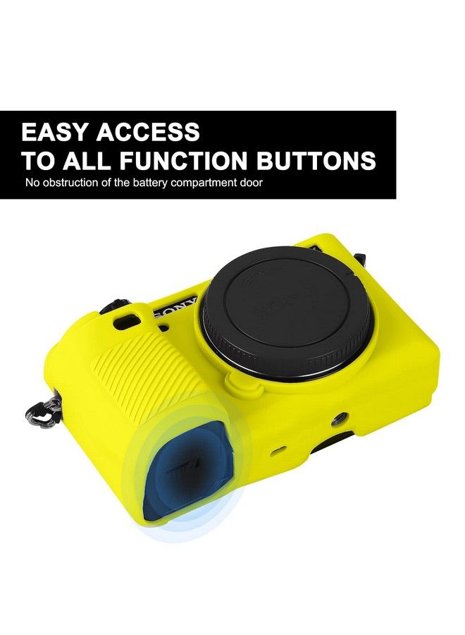 Easy Hood Case For Sony Alpha A6000 Ilce6000 Digital Camera Antiscratch Soft Silicone Housing Protective Cover Protector Skin (Yellow) - Image 5