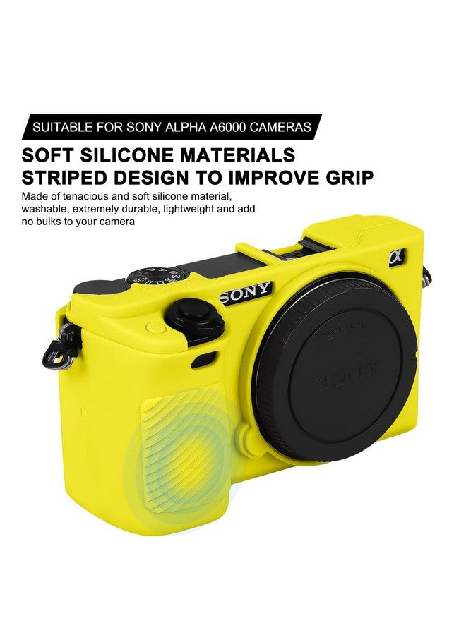 Easy Hood Case For Sony Alpha A6000 Ilce6000 Digital Camera Antiscratch Soft Silicone Housing Protective Cover Protector Skin (Yellow) - Image 3