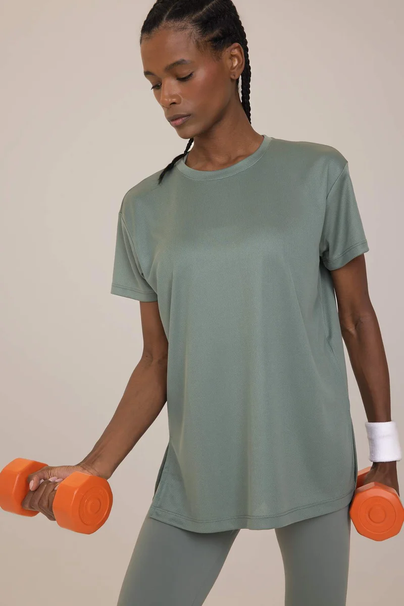 DeFacto DeFactoFit Oversize Fit Crew Neck Sport T-Shirt