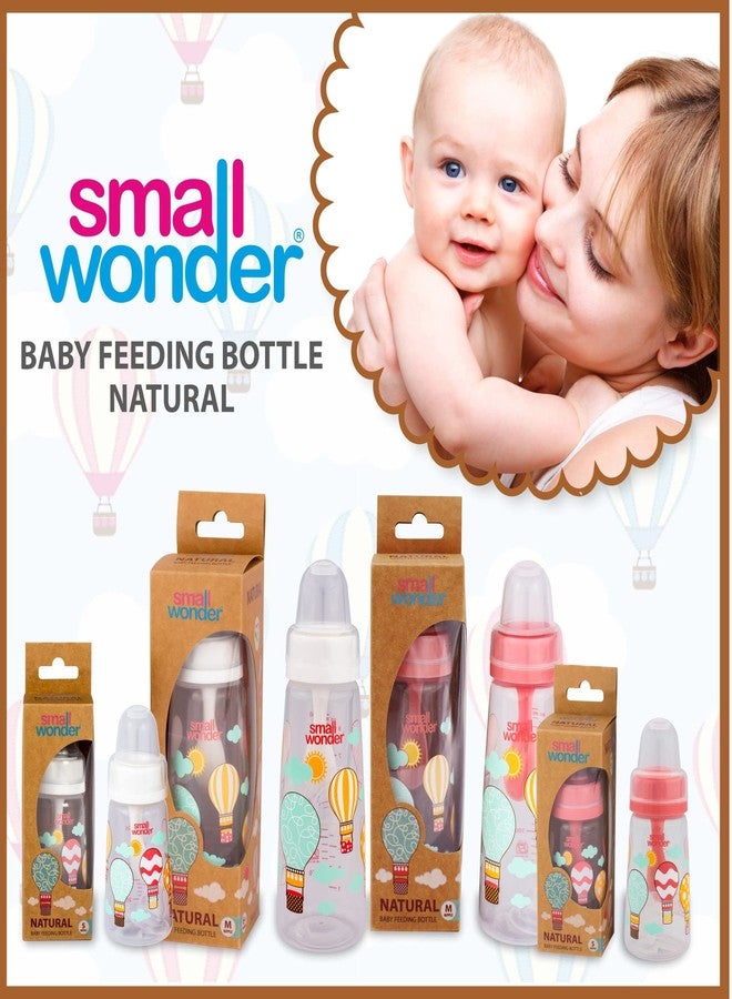 Small Wonder Baby Feeding Bottle Slim Neck Admire, Natural & Pure 125 ml Pack of 3, Ballon & Animal Print, with Anti Colic Nipple, New Born/Infants/Toddler Upto 3 Years, BPA Free, Multi Colour - Image 5