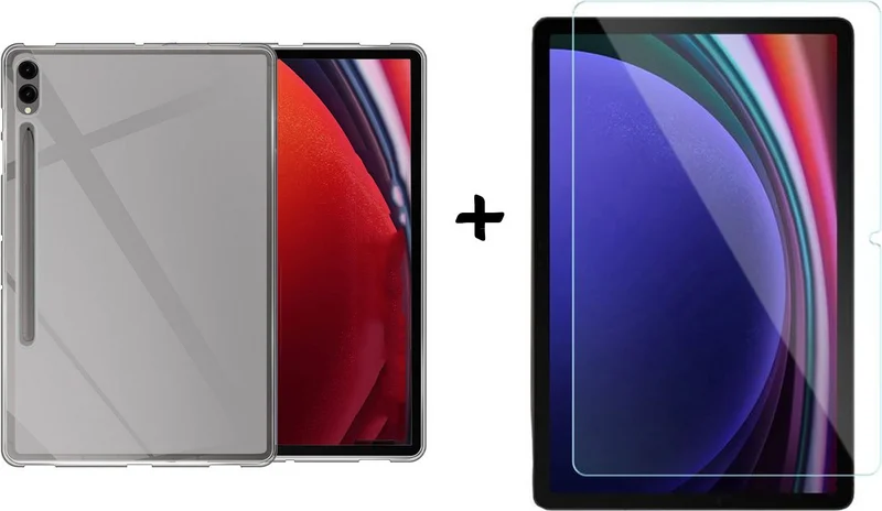 فورزاكاس Silicone Case + Tempered Glass Screen Protector for Samsung Galaxy Tab S7 Plus 12.4'' - FC013