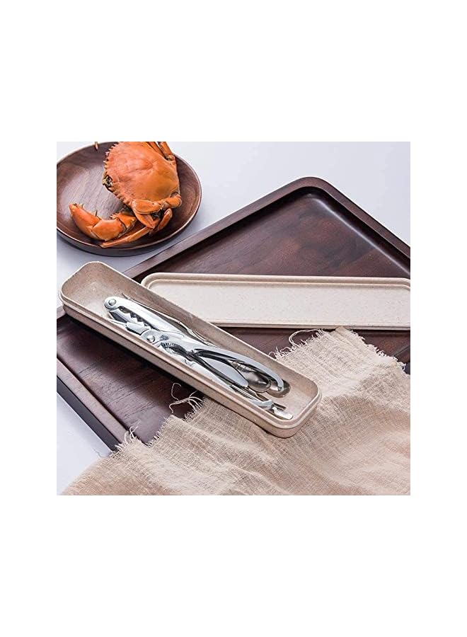 S-TOP Stainless Steel Seafood Tool Kit Seafood, Nuts, Shellfish, Lobster and Crab Cracker Tool Set Crustacean Set with Storage Box, 2 Pcs Lobster Crackers and 4 Pcs Stainless Steel Seafood Forks - Image 5