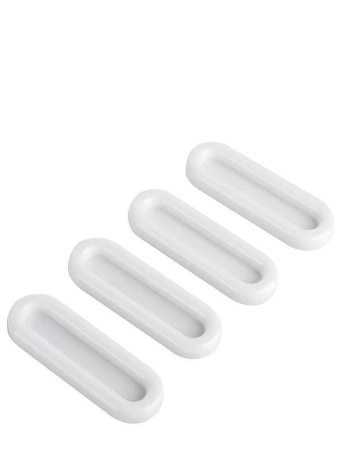 4pcs White Auxiliary Door Handles Sliding Door Handle Self-adhesive ABS  - Image 1