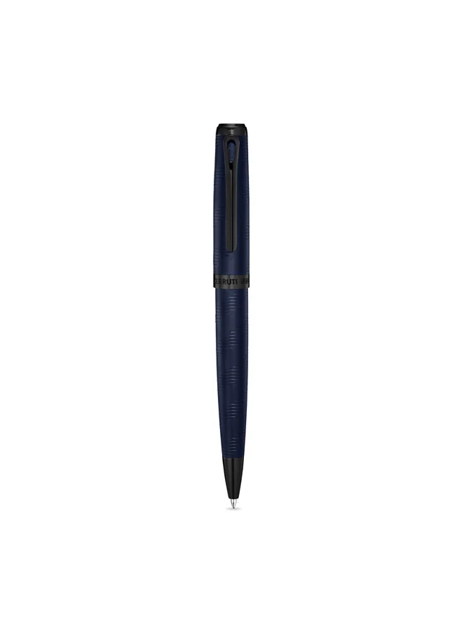 CERRUTI 1881 Ugo Gunmetal Trims Twist Ballpoint Pen for Men, Blue Ink