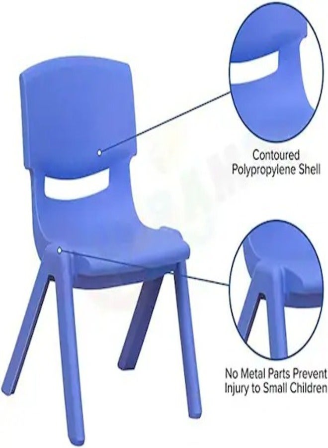 RBWTOYS Rbwtoys Plastic Kids Chair, Durable And Lightweight, 28cm Height Seat, Indoor Or Outdoor Use For Boys Girls Aged 2+ RW-17109, Blue  - Image 3