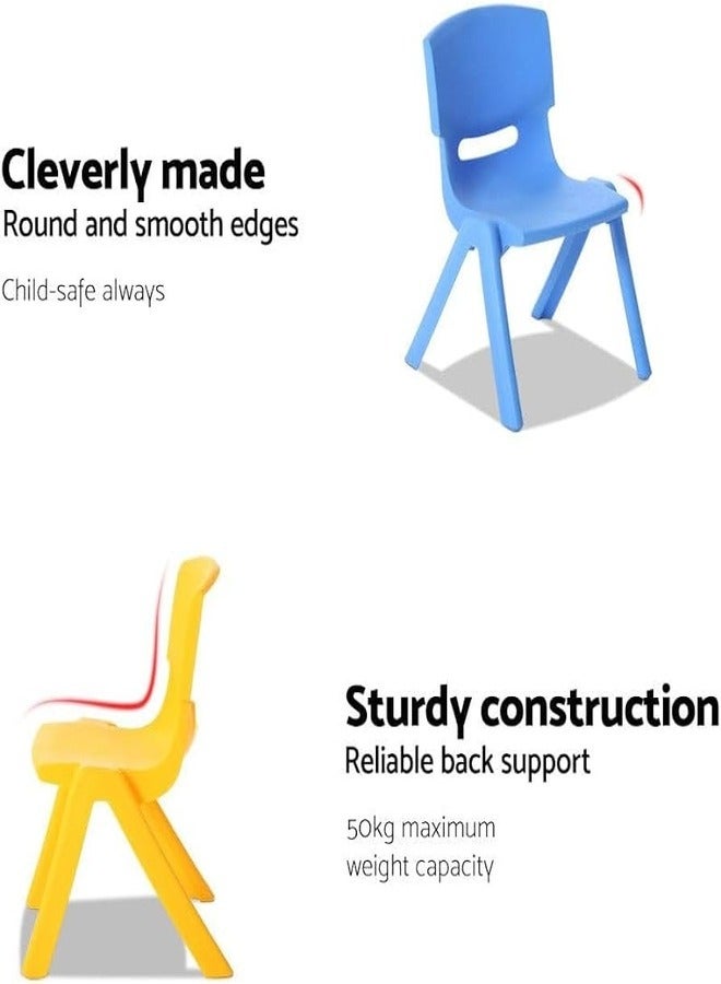 RBWTOYS Rbwtoys Plastic Kids Chair, Durable And Lightweight, 28cm Height Seat, Indoor Or Outdoor Use For Boys Girls Aged 2+ RW-17109, Blue  - Image 4