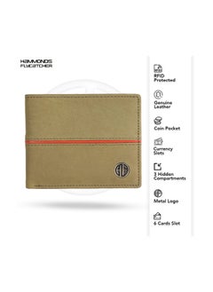 HAMMONDS FLYCATCHER HAMMONDS FLYCATCHER Genuine Vintage Leather Wallets for Men, Moss Green -RFID Protected Leather Wallet for Men -Mens Wallet with 6 Credit/Debit Card Slots, 2 Hidden Pockets- Purse for Men Gift for Him  - Image 2