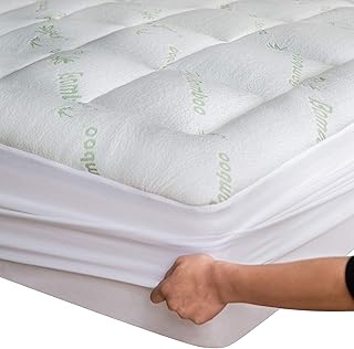 Niagara Sleep Solution Bamboo Mattress Topper Full XL Extra Long 54X80X15 inches Bed Size Cooling Breathable Extra - Image 1