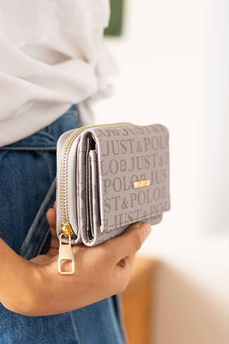 Just Polo Women's Gray Wallet & Card Holder JP0002  - Image 3