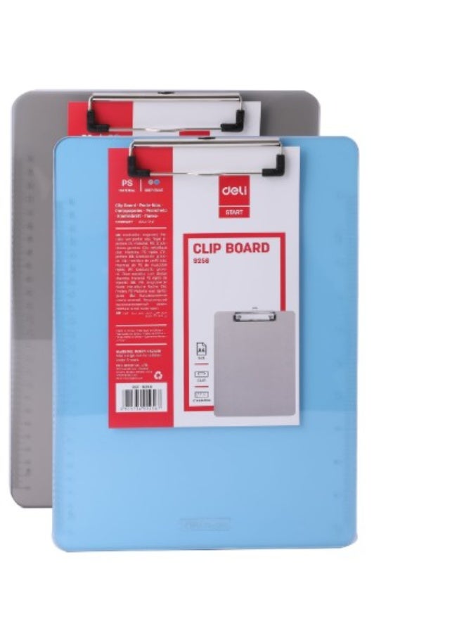 ديلي دلي لوحة قصاصات شفافة A4 بحافة مسطرة، مشبك معدني نحيف - Image 1