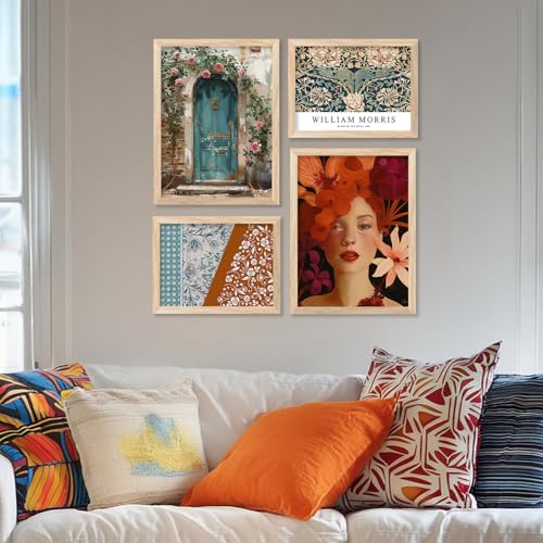 Kotart Wall Poster With Frames Home Décor | Premium Wall Art Frames For Office Living Room | Abstract Wall Painting Wall Decoration Wall Frames | Modern Art Painting For Wall Hanging Home Decoration | Set of 6 Size - 10x13 inch or 13x17 inch (Art 6) - Image 5