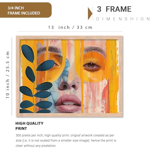 Kotart Wall Poster With Frames Home Décor | Premium Wall Art Frames For Office Living Room | Abstract Wall Painting Wall Decoration Wall Frames | Modern Art Painting For Wall Hanging Home Decoration | Set of 6 Size - 10x13 inch or 13x17 inch (Art 6) - Image 3