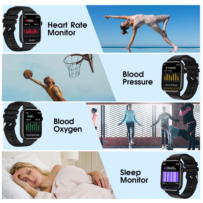FTTMWTAG ساعة FTTMWTAG الذكية لأجهزة أندرويد وآيفون، 1.9" متعقب لياقة بدنية مع (إجابة/إجراء المكالمات) مقاومة للماء IP 67، ساعات رياضية رقمية، مراقب ضغط الدم ومعدل ضربات القلب، عداد خطوات، متعقب النوم - Image 5