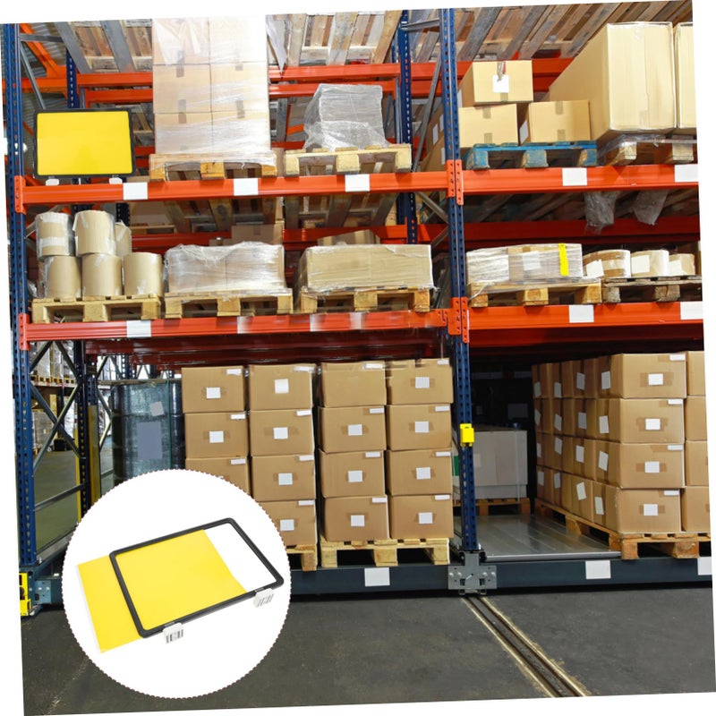 Magnetic Shelf Label Sign Board For Warehouse Organization Easy Install Reusable Black - Image 5