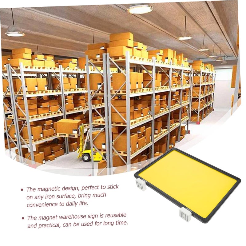 Magnetic Shelf Label Sign Board For Warehouse Organization Easy Install Reusable Black - Image 4