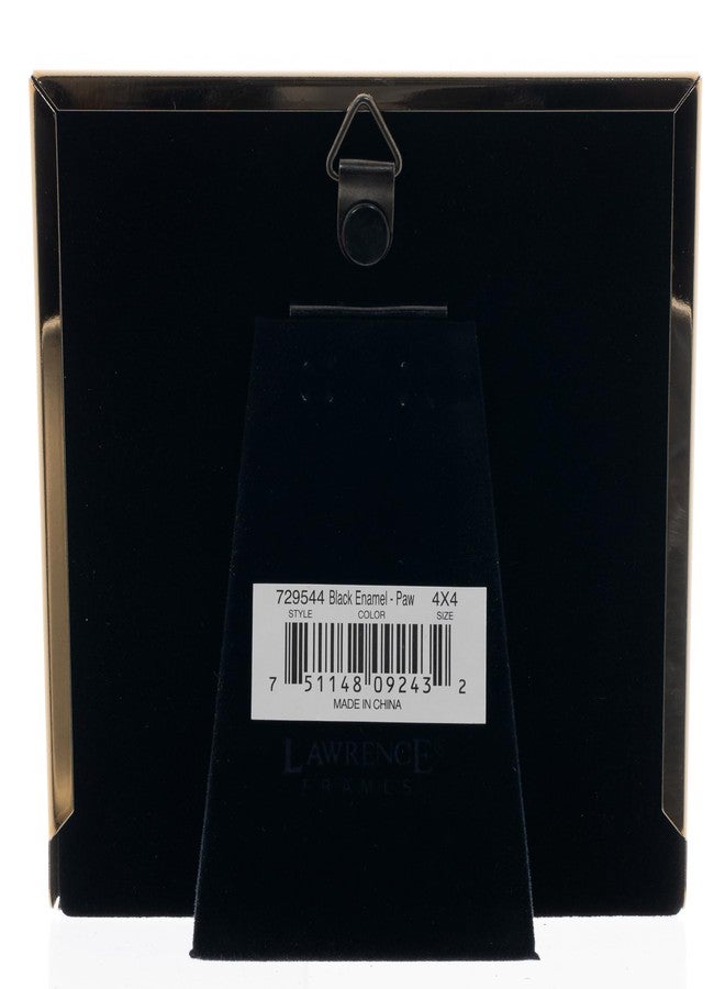 Lawrence Frames 4x4 Black Enamel on Gold Metal Frame - Dog Paw Print - Image 4