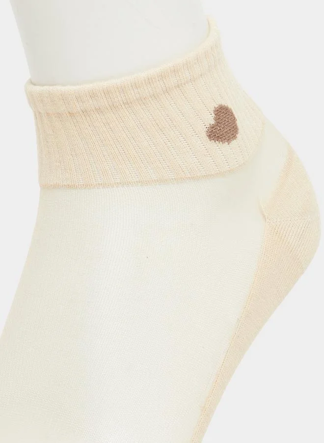 Styli Styli Pack of 2 - Self Design Socks