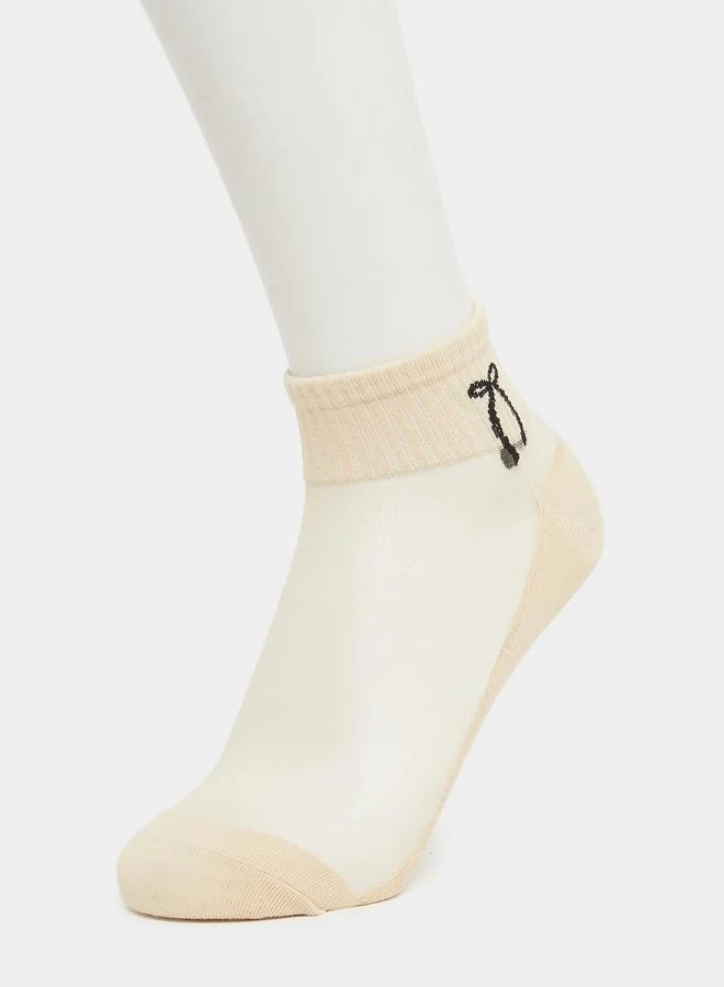 Styli Styli Pack of 2 - Self Design Socks