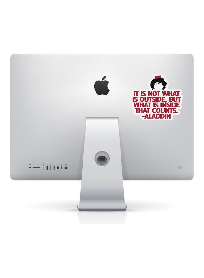RKN Aladdin Its Not What Is Outside Quote Sticker - Image 2