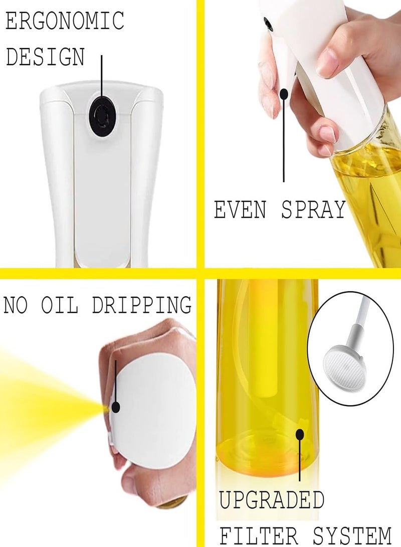 Oil Sprayer for Cooking Olive Oil Sprayer Bottle: Upgraded Glass Oil Mister, Continuous Spray With Portion Control, Premium Cooking Sprayer, Kitchen Gadgets Accessories for Frying Baking BBQ, 7.5oz  - Image 3