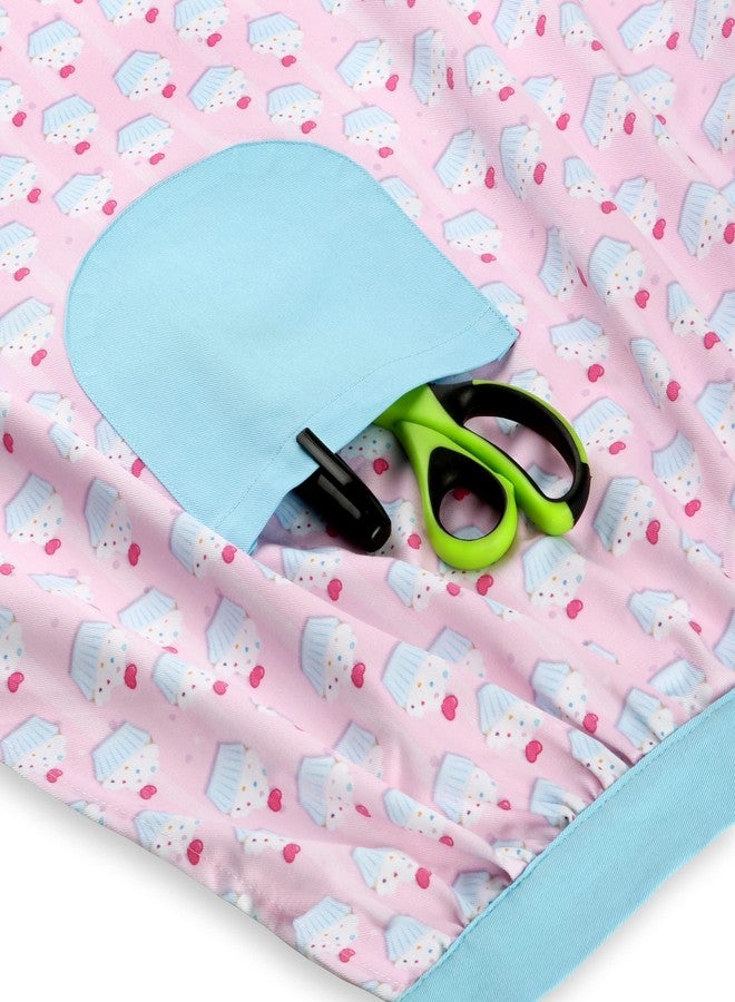 Plum Hill Cupcake Mommy and Me Aprons Set for Mother Daughter Matching Aprons for Kids and Adults - Cooking Baking, Spring Colors - Image 5