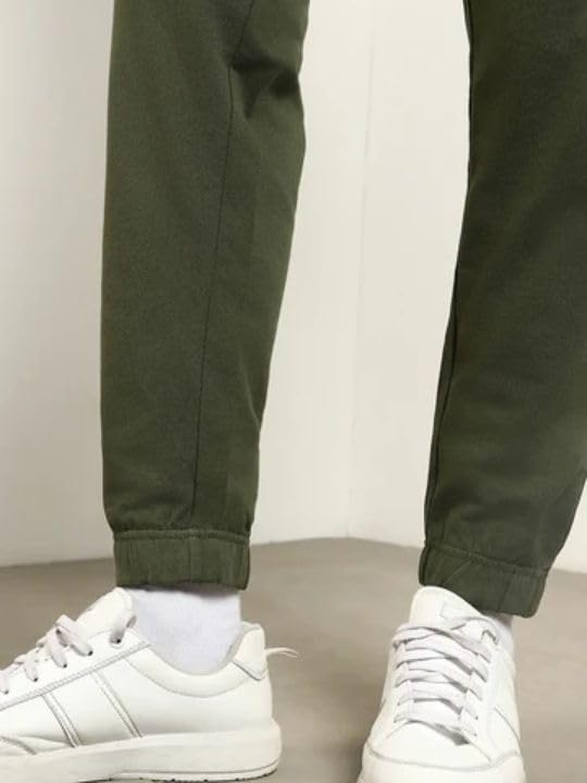 Nobero Men Classic Cargo Jogger(1M-BWJG-R0150-OG3_Olive Green_M) - Image 5