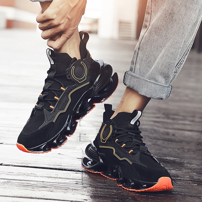 Men's High-Top Breathable Mesh Basketball Trainers Sports Sneakers - Image 3