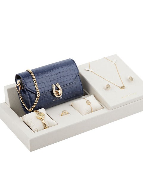 Deraah Papillon brand set of 6 pieces with a watch
