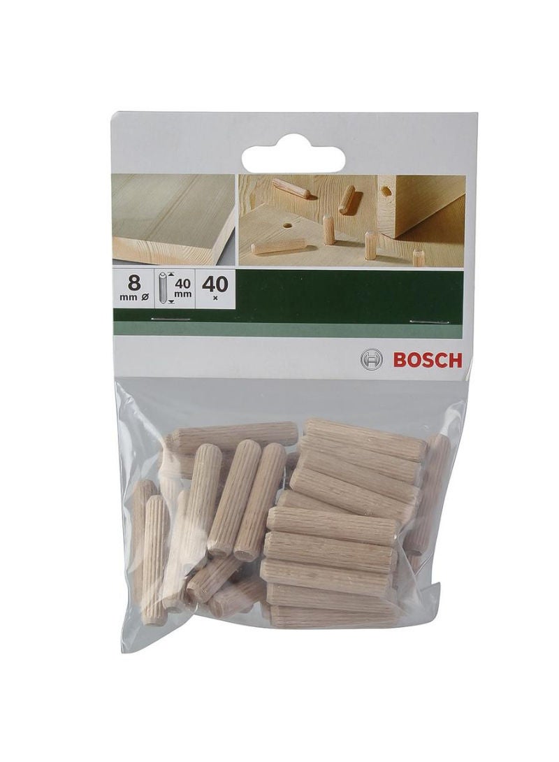 Bosch Dowels 8 x 40mm Pack Of 40