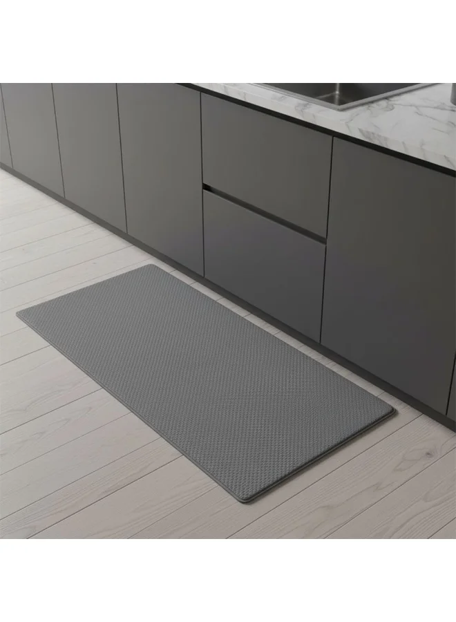 دانوب هوم Beluxe Clouds Anti-Fatigue Cushioned Comfort Runner Mat 45x120cm Grey - Non-Slip Kitchen Floor Mat For Comfort & Support, Ideal For Home & Office Use