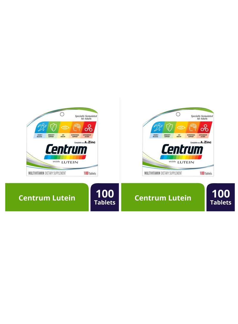 Centrum Lutein Pack Of 2 Complete Multivitamin - 200 Tablets (100 X 2) - Image 1