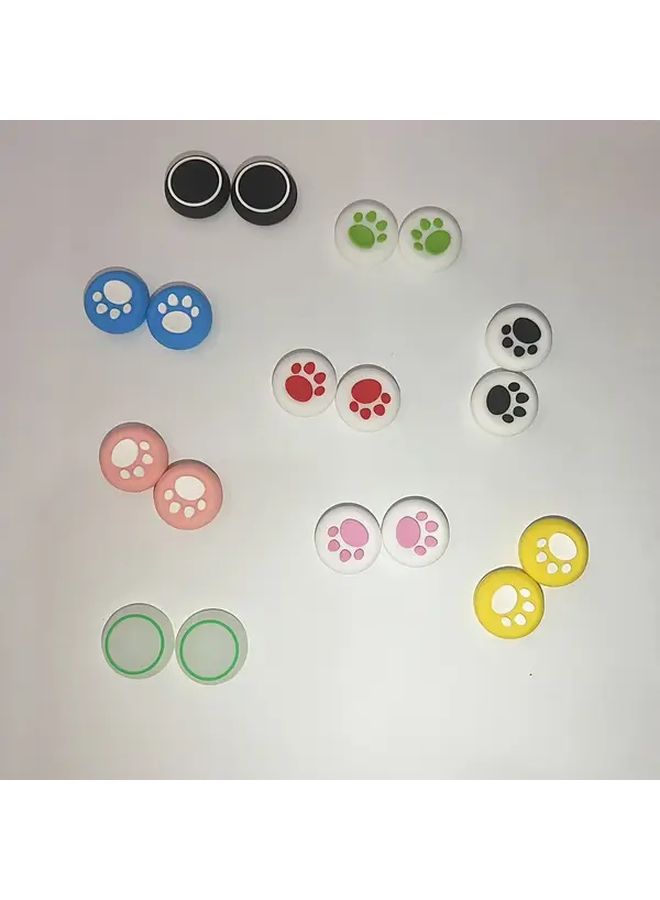24 Piece Thumb Grip Caps For Game Controllers Easy Install Reusable Joystick Covers Random Colors - Image 2