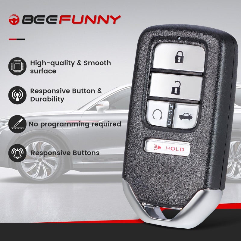 Beefunny Replacement Remote Keyless Entry Key Fob for Honda Accord 2018 2019 2020 2021 Insight 2019 2020 2021 FCC ID:CWTWB1G0090 PN: 72147-TVA-A21 72147-TVA-A01 5Buttons 433.92MHz FSK 4A Chip - Image 5