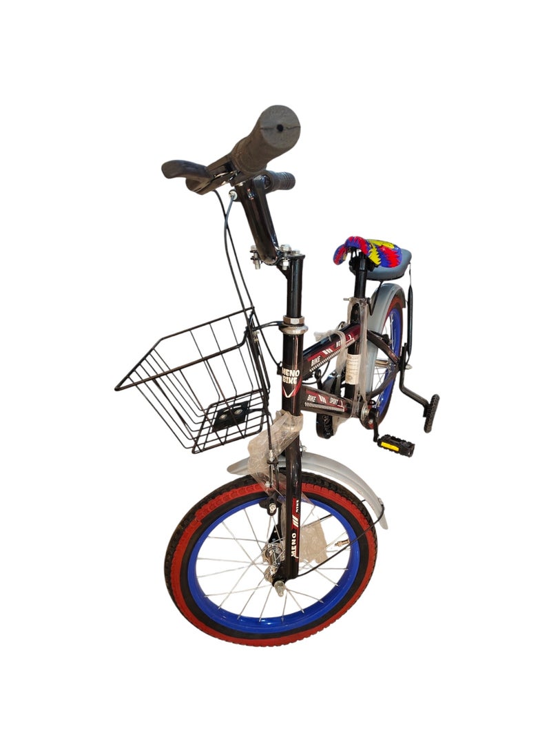 Generic Kids Bike with Hand Brake and Basket for Ages 3-9 Years, Bicycle Training Wheels Fenders, Children Bicycle with falling system safety - Blue Bear  - Image 3