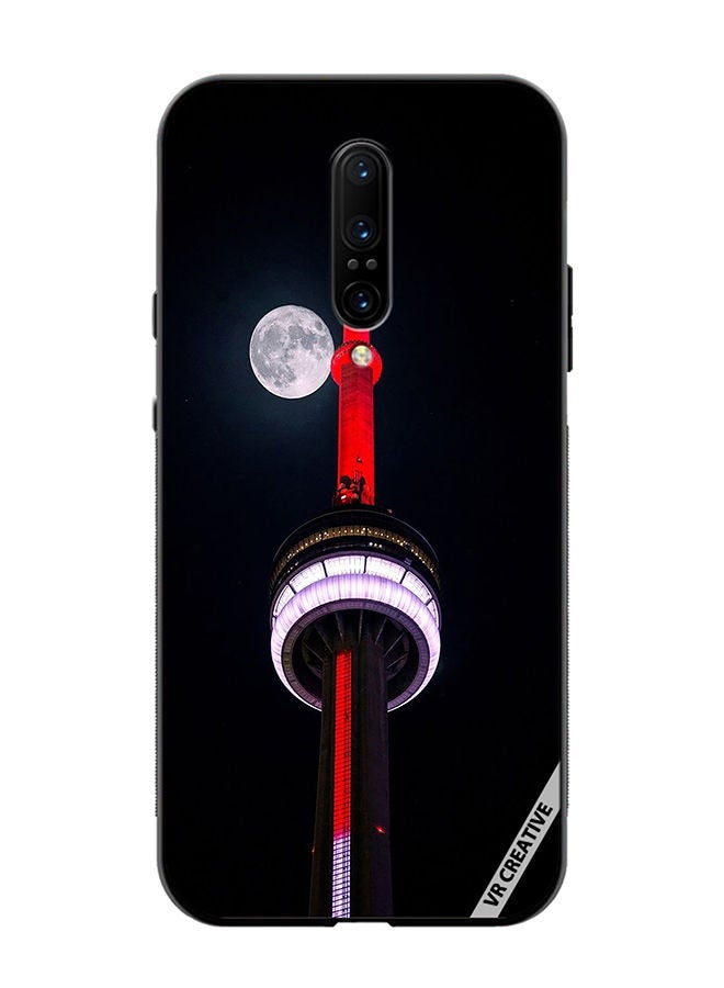 VR CREATIVE Protective Case Cover For OnePlus 7 Pro Cn Tower Light up Red Design Multicolour - Image 1