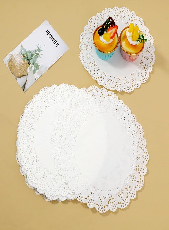 Sliverdew Paper Doilies 7 inch Round White Lace Doilies Paper Disposable Round Paper Doilies for Buffet Cake Fried Food Party Wedding Tableware Decoration 150PCS - Image 5