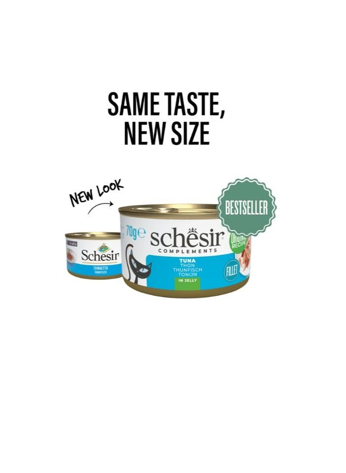 Schesir Complements Cat Wet Food in Jelly Can- Tuna 70g [MOQ:12pcs] - Image 1