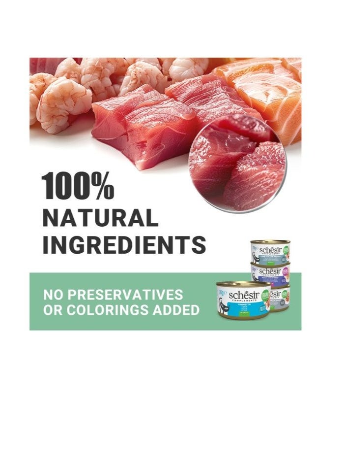 Schesir Complements Cat Wet Food in Jelly Can- Tuna 70g [MOQ:12pcs] - Image 4