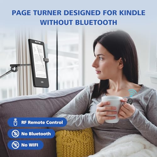 DATAFY Remote Control Page Turner for Kindle Paperwhite Oasis Kobo eReaders, Camera Camcorder Remote Controls, Page Turner Clicker for ipad Tablets Reading Novels with Wrist Strap Storage Bag - Image 2