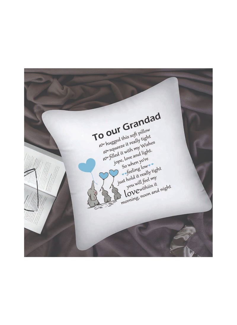 PRINTSHOP4ME Grandpa's Day Special Birthday and Father's Day Throw Pillow 40x40 cm - Perfect Grandfather Gift - Thanksgiving Gift for Grandfather - Grandpa Cushion Cover for Sofa Bed  - Image 5