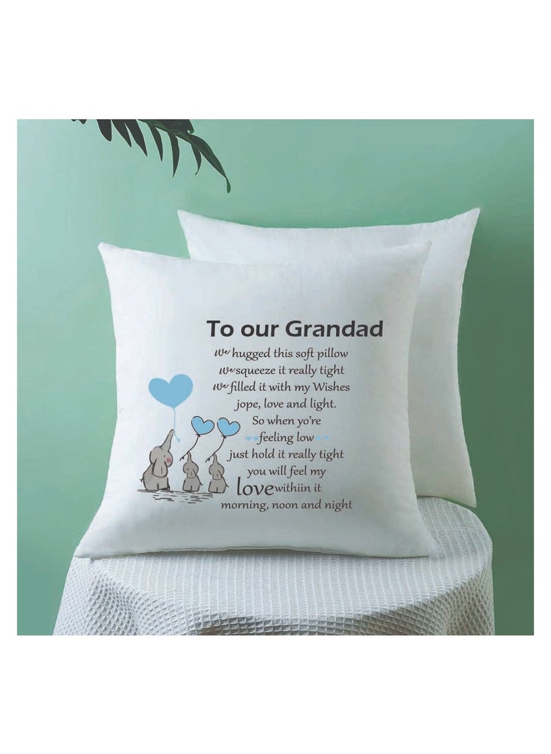 PRINTSHOP4ME Grandpa's Day Special Birthday and Father's Day Throw Pillow 40x40 cm - Perfect Grandfather Gift - Thanksgiving Gift for Grandfather - Grandpa Cushion Cover for Sofa Bed  - Image 4