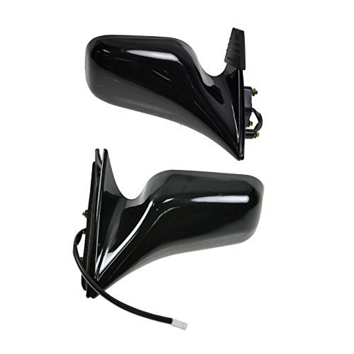 TRQ 2 Piece Driver and Passenger Side Mirror Assembly Set Manual Folding Electric Adjustment Non-Heated No Memory Black Compatible with 1992-1996 Toyota Camry US Built - Image 3