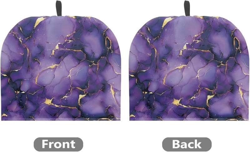 Tea Pot Cover for Keeping Warm Purple Tea Pot Cover Tea Pots Cosy Insulated Tea Cozies Home Kitchen Decoration Teapot Dust Cover Warming Tea Kettle Quilt Marble Tea Cozies Double Insulated - Image 2