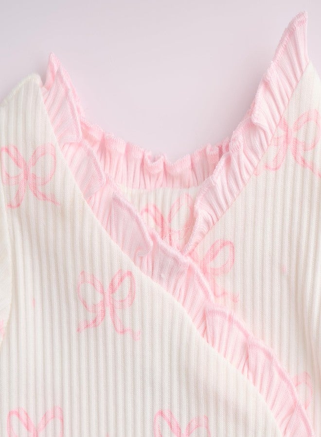 Mud Pie Children's Bow Print Gown; NB - Image 2